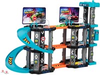 Toi-Toys garage jouet avec ascenseur et voitures - Turbo Racers-2