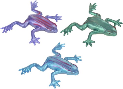 Toi-Toys grenouille ou lézard extensible jouet couleurs métallisées-3