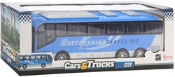 Toi-Toys bus jouet bleu friction 32cm - Cars & Trucks bus