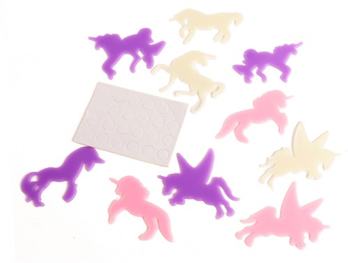 Toi-Toys Stickers phosphorescents licorne rose décoration chambre enfants-3