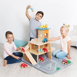 Beleduc XXL City-Parkhouse garage à jouets multicolore