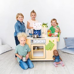 Beleduc jouet Mobile Housekeeping Centre 4 in 1 set de ménage
