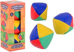 Johntoy balles de jonglage - set de balles colorées - 3 pièces - jouet