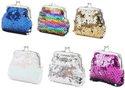 Toi-Toys porte-monnaie rétro paillettes enfant 9x9 cm accessoire brillant