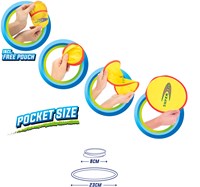 Toi-Toys frisbee pliable de poche avec housse - jouet d'extérieur coloré-2