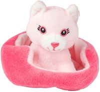 Toi-Toys chat en peluche jouet dans panier - 11 cm - cadeau enfant-3