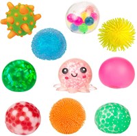 Toi-Toys jouet sensoriel balles anti-stress - set de 10 - couleurs variées-2