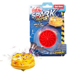 Toi-Toys toupie à remonter jouet avec pierre à feu et effet d'étincelles