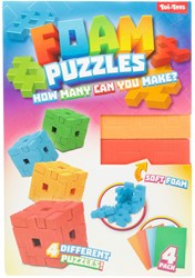 Toi-Toys set de cubes puzzle mousse 3D - puzzles en mousse colorés 4 pièces