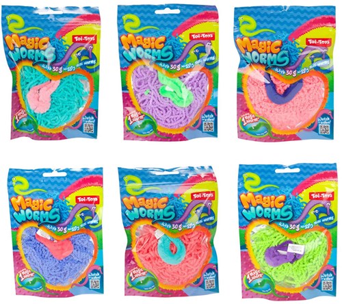 Toi-Toys set de jeu ver magique avec grand ver magique et mini vers