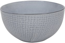 Bol woven textile gris saladier service faïence Ø15x7,5cm accessoire de table