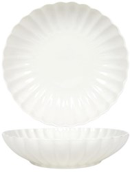 Diepbord Ø20cm Flower off white 6st