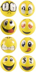 Balle anti-stress visage souriant jaune jouet balle anti-stress