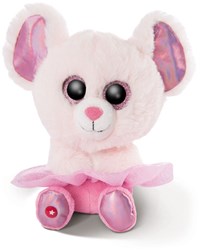 Nici peluche Glubschis ballerine souris Yammy 15 cm jouet doux rose