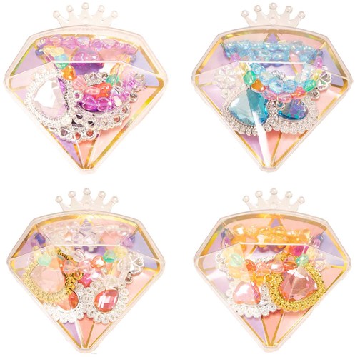 Jonotoys coffret à bijoux diamant pour enfants couleurs multiples