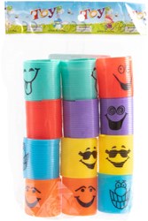 Jonotoys jouet ressort escalier - set de 12 ressorts colorés en plastique