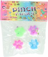 Jonotoys jouet squishy patte d'animal colorée lot de 4 pièces