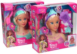 Jonotoys tête à coiffer sirène jouet avec accessoires pour enfants
