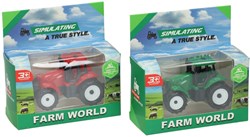 Jonotoys tracteur jouet plastique 7cm rouge vert pour enfants