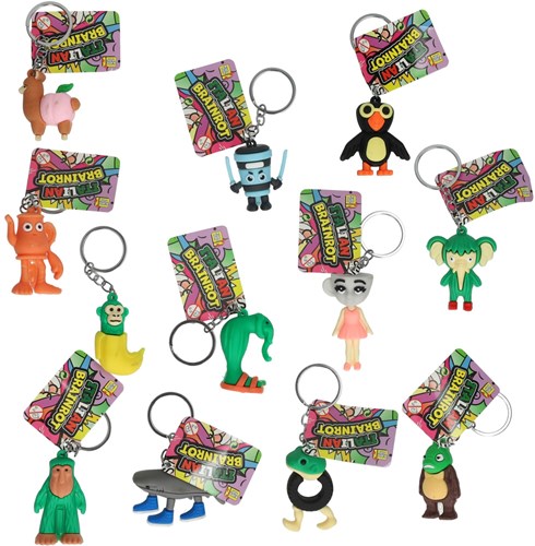 Jonotoys porte-clés Brainrot 3D plastique tendance TikTok meme