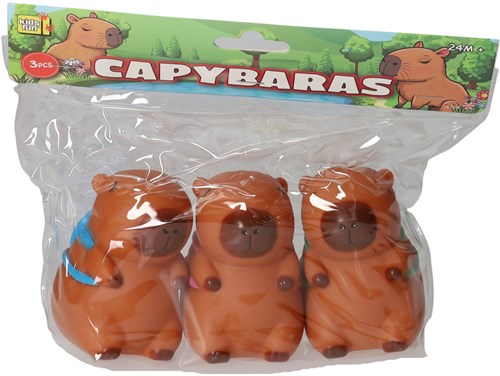 Jonotoys jouet de bain capybara set - animaux flottants 3 pièces