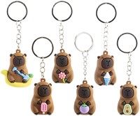 Jonotoys porte-clés capybara 4cm marron plastique cadeau tendance-2
