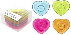 Coquetier cœur set plastique - coquetiers colorés pour le petit-déjeuner