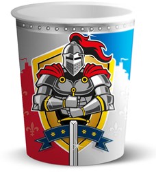 Folat gobelets chevalier - fête enfant - 8 pièces - carton - 250ml