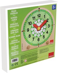 Jumbo horloge éducative en bois pour enfants - horloge d'apprentissage