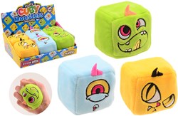 Johntoy cube monstre peluche slow rise jouet coloré 6,5 cm