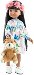 Paola Reina Pop Amigas Meily avec ours en peluche (32cm)