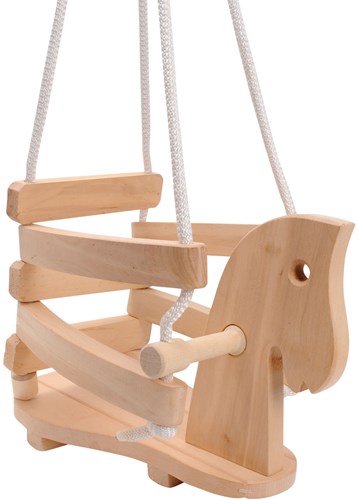 Playwood balançoire cheval en bois - siège balançoire enfants jardin
