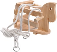Playwood balançoire cheval en bois - siège balançoire enfants jardin-2
