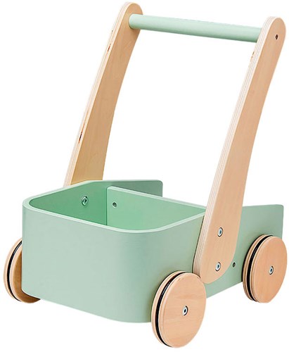 Playwood chariot de marche en bois vert pour bébés et tout-petits
