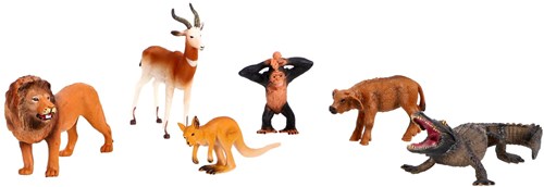KiddyGo coffret animaux sauvages plastique 6 pièces jouet multicolore-2