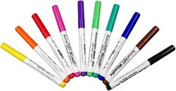 Eduplay set de feutres textile - 10 stylos tissus colorés pour enfants