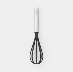 Brabantia grand fouet - ustensile de cuisine antiadhésif noir inox