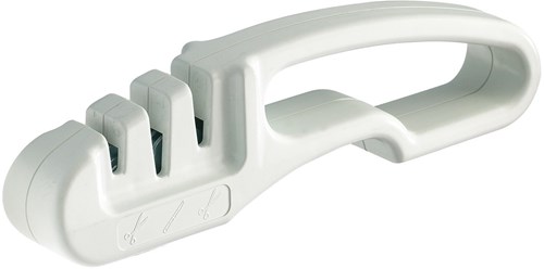 Westmark aiguiseur de couteaux cuisine - aiguiseur ciseaux blanc 18,3 cm - affûtage