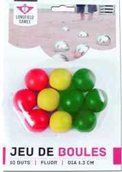 HOT Sports + Toys boules but en bois fluo 10 pièces - Engelhart