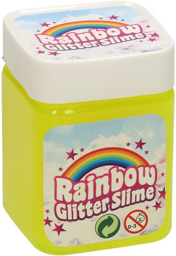 Johntoy slime arc-en-ciel pailleté pot jouet coloré-3