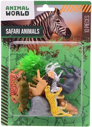 Johntoy coffret animaux sauvages - Animal World set de jouets 10 pièces