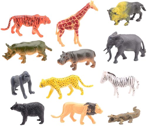 Johntoy coffret animaux sauvages - Animal World jouet 12 pièces-2