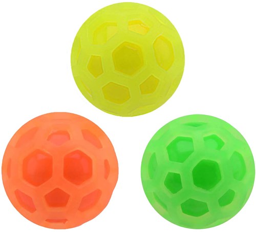 Johntoy balles anti-stress phosphorescentes - set de balles hexagonales-2