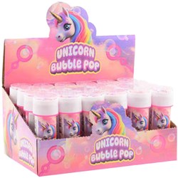 Johntoy jouet bulles de savon licorne - présentoir 24 pièces