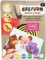 Creafun kit de moulage en plâtre ferme pour enfants figurines de ferme-2