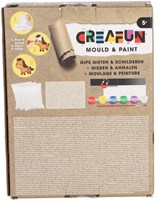 Creafun kit de moulage en plâtre ferme pour enfants figurines de ferme-3