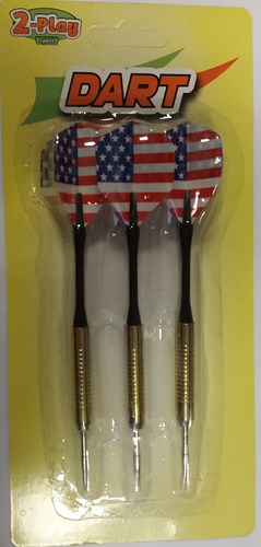 Fléchettes métal pointe acier 18g multicolore set de 3 pour adultes-3