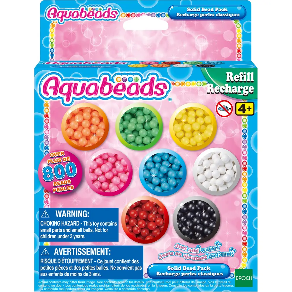 Aquabeads kit de recharge perles créatives - 800 pièces multicolores