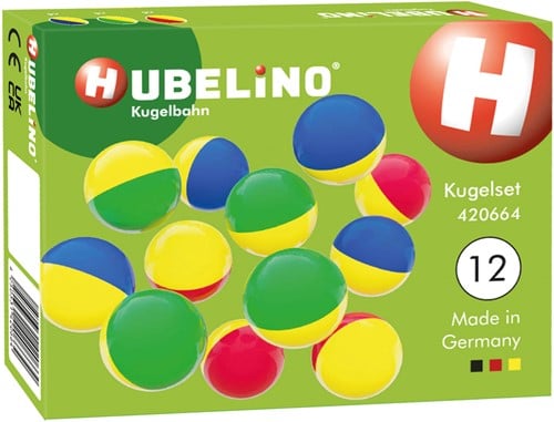 Hubelino Knikkers Twee Kleuren, 12st.