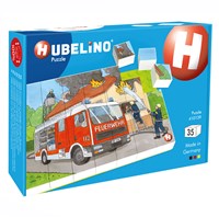 Hubelino puzzle blocs pompiers - puzzle blocs de construction 35 pièces enfants